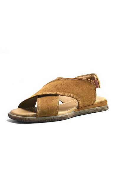 Beety 23by169.706 Genuine Leather Nubuck Tan Anatomical Women's Sandals