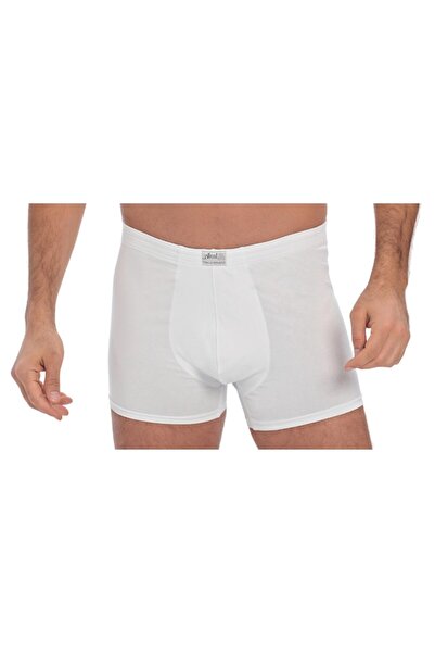 Anıl Ανδρικό βαμβακερό ελαστικό κλασικό μπόξερ με φαρδιά μέση (0027) - Λευκό - L