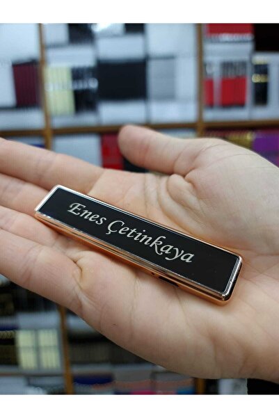 Gülay AVM Sevgililer Gününe Özel Isim Baskılı Çakmak Kızaklı Alevsiz Usb Şarj...