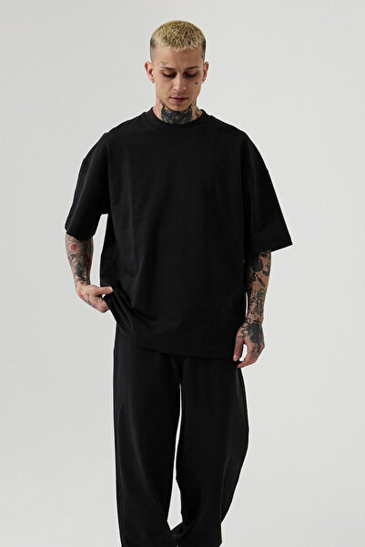 CMZ COLLECTİON Ανδρικό σετ πιτζάμες από χτενισμένο βαμβάκι, άνετο, oversized ...