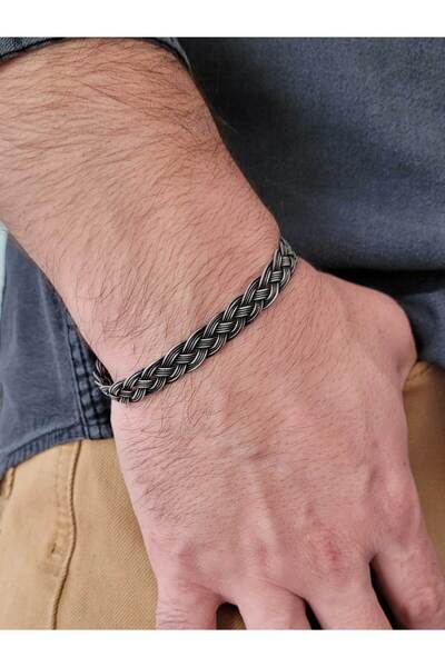 Piyera Silver Kazaziye Dört Sıra Kalın Örgü Saf Gümüş Bileklik