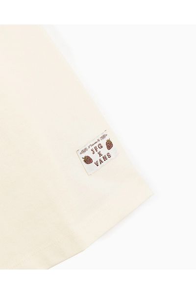 Vans Tricou unisex crem și alb Vans x JFG JoeF Alb