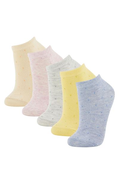 DeFacto Women's 5-Pack Cotton Booties Socks T7425Azns