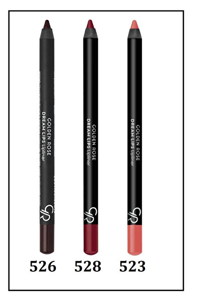 Golden Rose En Çok Sevilen Dream Eyes Dudak Kalemi 526-528-523 Set 3'lü