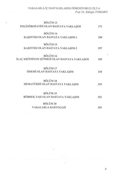 Nobel Tıp Kitabevi Vakalarla İç Hastalıklarını Öğreniyoruz Cilt: 4