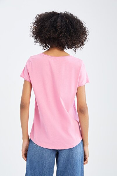 DeFacto Regular Fit Bisiklet Yaka Kısa Kollu %100 Pamuk Tişört K1508az22sm