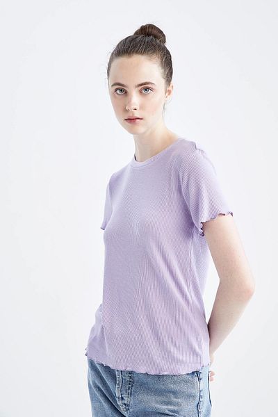 DeFacto Tricou slim cu mânecă scurtă, cu gâtul rotund, K7064az22sm