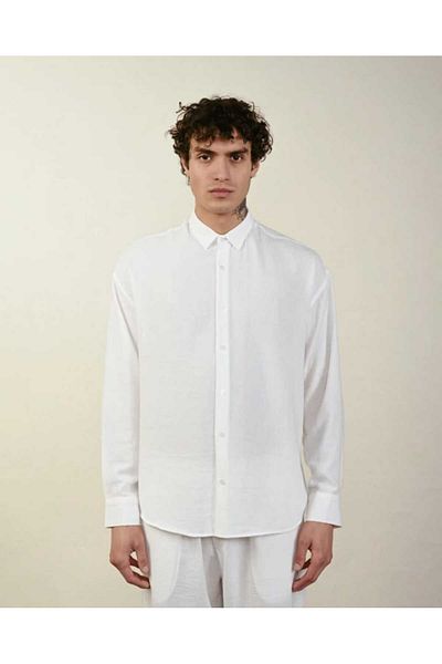 Oyer Moda Men's Long Sleeve Linen Shirt