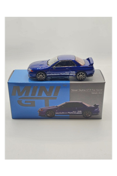 mini gt 1:64 Nissan Skyline Gt-r Top Secret Vr32 Metallic Blue #589