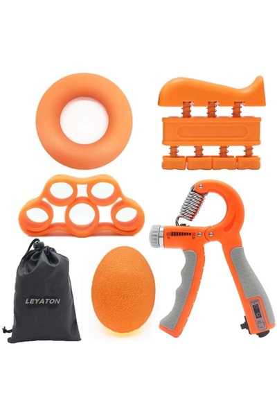 Leyaton 5'li Ayarlanabilir Ağır El Tutucu Fitness El Egzersizcisi Kavrama Par...