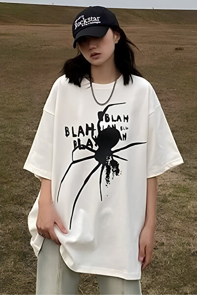 Gofeel Black Unisex Blah Blah Spider T-Shirt