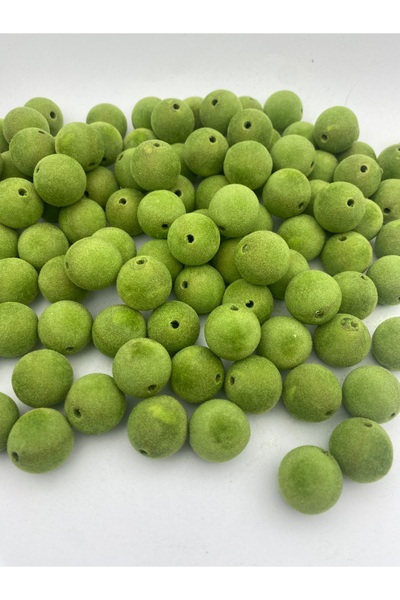 Hedef Bijuteri 20 مللي متر الفستق الأخضر ، اللون الأخضر الفاتح المخملية الخرز...