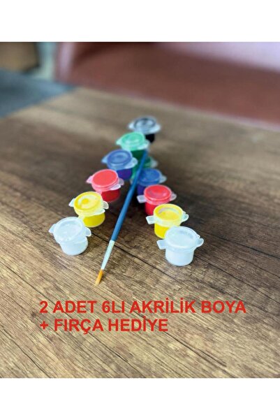 Genel Markalar Akrilik Boya (6RENK) Firça Hediye (2 SET)