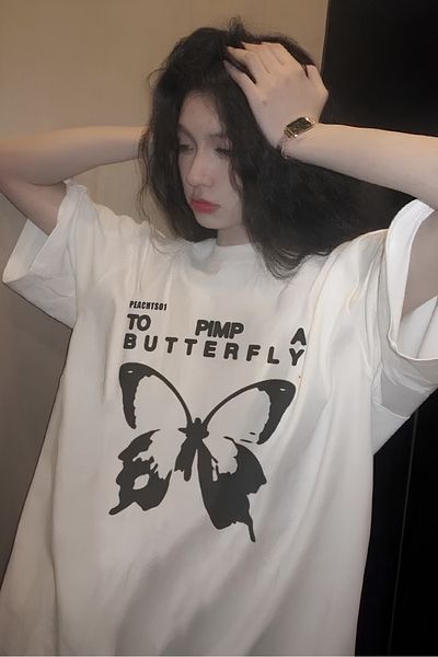 Gofeel Λευκό μπλουζάκι Unisex To Pimp Butterfly