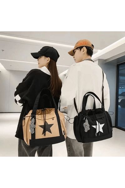 Touz Moda Star Detailed Messenger Bag - Μεγάλης χωρητικότητας
