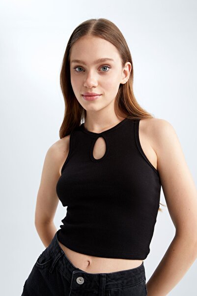 DeFacto Skvěle vypasovaná žebrovaná košilka Athlete Y8510az22hs