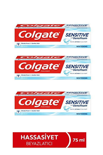 Colgate Sensifoam 75ML Hassas Dişler için Sensitive Diş Macunu 3'lü Fırsat Paket