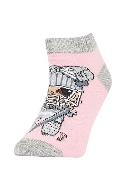 DeFacto Girl's L.o.l.Surprise 3-Piece Cotton Booties Socks X9889a6ns