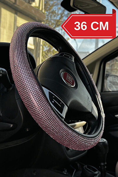 TASARIM ARABAM ATİKE ELİF AKIN 36 Cm Pudra Pembe Full Pırlanta Direksiyon Kıl...