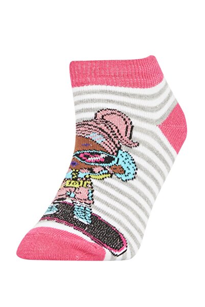 DeFacto Момиче хаха. Чорапи до глезена Surprise, 3 броя, памучни, X9889a6ns