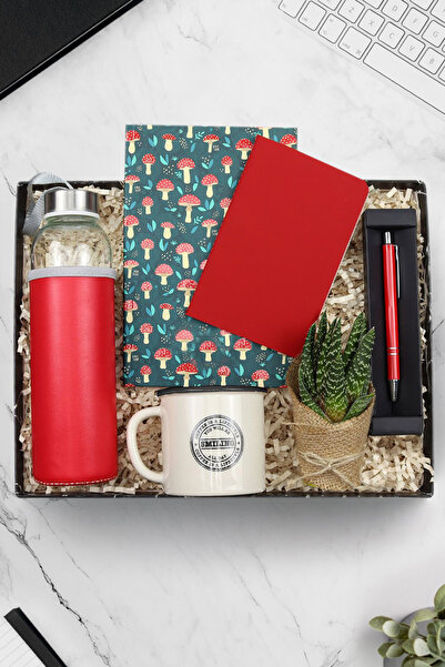 Trendmiya Defter & Mini Not Defteri & Tükenmez Kalem & Su Matarası & Vintage ...