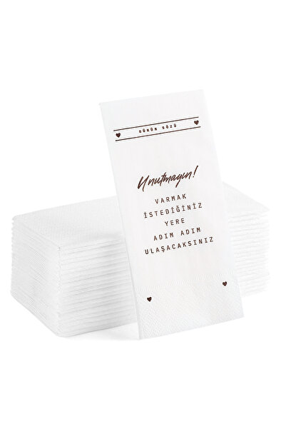 Matbaagraf Yazılı Sunum Servis Peçetesi Konuşan Kağıt Peçete