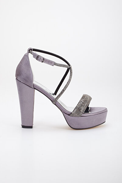 LİLLA women's high platform evening shoes with stones