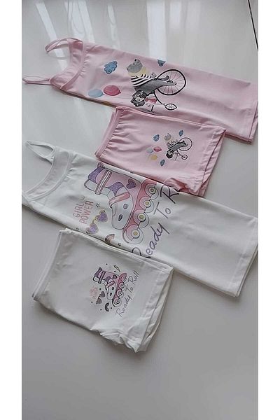 ADN KİDS Girl's 2-Piece Illustrated Underwear Set
