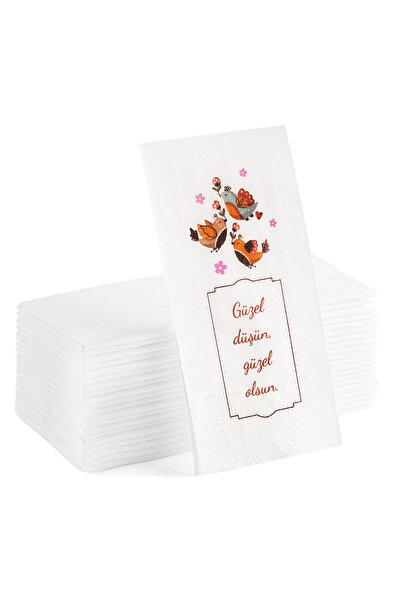 Matbaagraf Güzel Düşün Güzel Olsun Yazılı Baskılı Sunum Peçetesi 20li