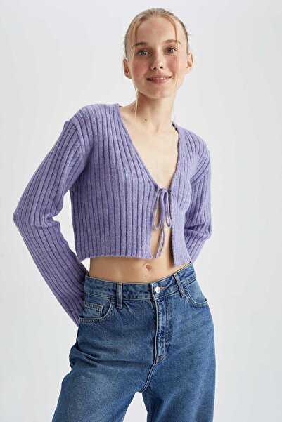 DeFacto Coool Slim Fit V-Neck Knitwear Cardigan Z2851az22wn