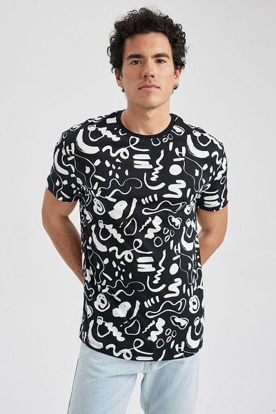 DeFacto Μπλουζάκι Regular Fit Crew Neck 100% βαμβακερό T-shirt Z3097az23sp