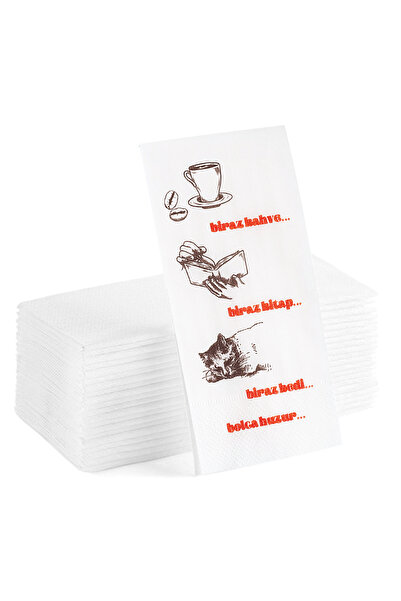 Matbaagraf Yazılı Sunum Servis Peçetesi Konuşan Kağıt Peçete