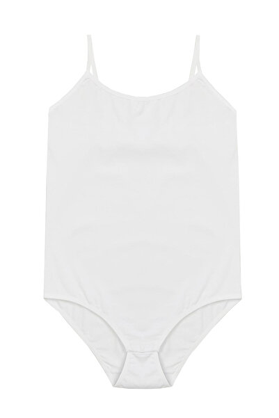 DEGNO Λευκό 3-Pece Economic Bodysuit - Βαμβάκι και Λύκρα, Κρεμάστρα με κορδόνια, κουμπωτά