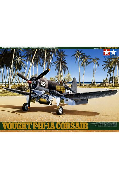 TAMIYA 1/48 Vought F4U 1A Corsair Plastic Aircraft Model Kit, Disassembled Hobby Set