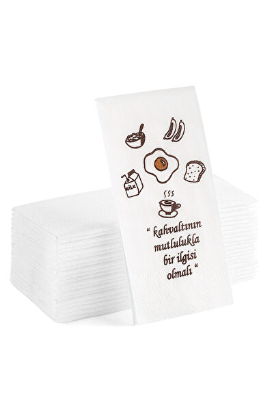 Matbaagraf Yazılı Sunum Servis Peçetesi Konuşan Kağıt Peçete