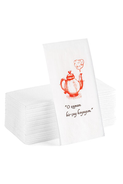 Matbaagraf Yazılı Sunum Servis Peçetesi Konuşan Kağıt Peçete