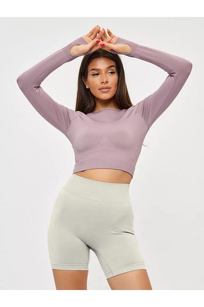 MİSTİRİK Jerovin Pattern Gathering Knitted Seamless Push Up Effective Short Shorts Ecru Color
