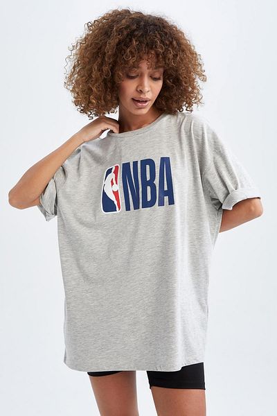 DeFacto T-shirt με κοντό μανίκι Nba Boxy Fit Crew με λαιμόκοψη