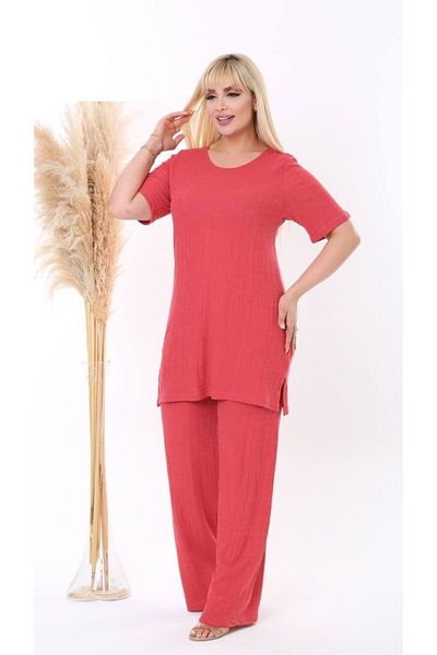 Butik Nilyam Women's Large Size Casual Wrap Tracksuit Set 24007