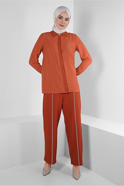 Alvina Široke pantalone sa detaljnim prugama 70530