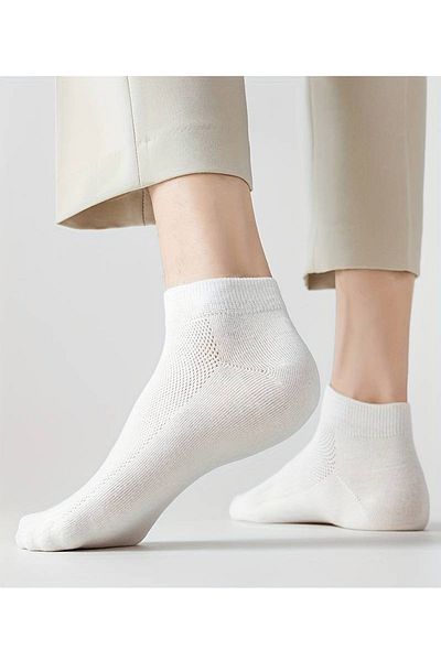 Meguca Socks طقم جوارب قطنية مريحة للجنسين مضادة للتعرق 8 أزواج