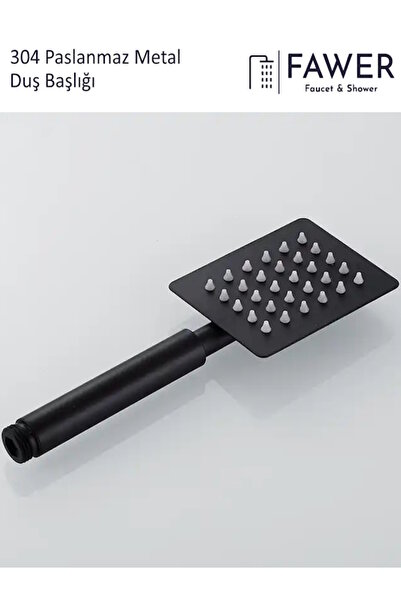 FAWER Faucet & Shower 304 Paslanmaz Siyah El Duşu Duş Başlığı - 408a