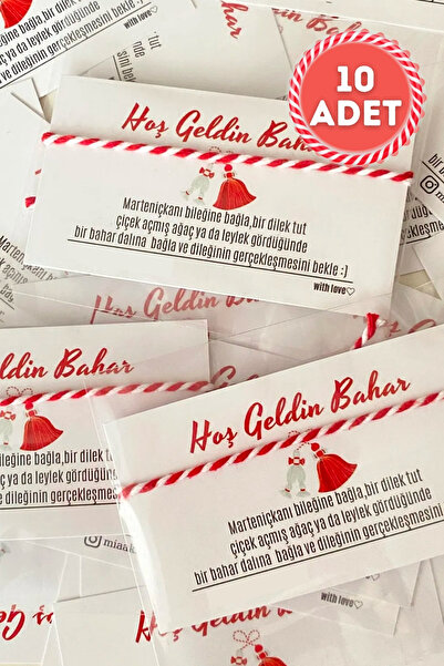 VeraGift [5 Al 3 Öde] 10lu Kartlı Hediyelik Marteniçka - Şans Bilekliği Kına ...