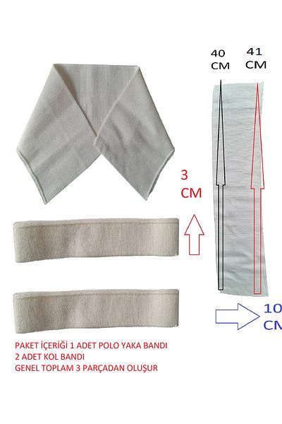 U5 FASHION Ribbed Knitwear Polo Collar Armband Set Price is for 3 Pieces
