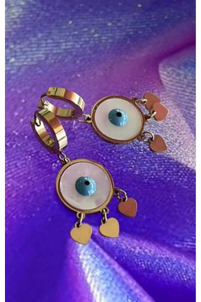 Accessories Eye Detailed Steel Earrings