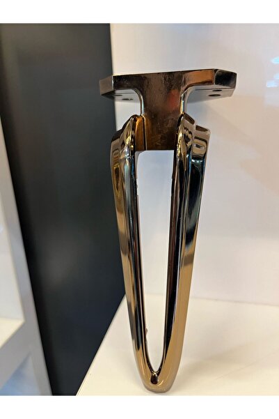 Taşkın Aksesuar Galaksi Metal Ayak Bronz 21cm Kanepe Koltuk Modern Tv Ünite Dolap Komidin Şifonyer Mobilya Ayağı