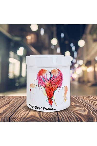 HobiShop Το τασάκι με τυπωμένο καπάκι τσιγκένιου My Best Friend 100145145