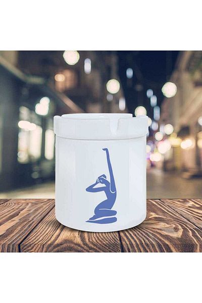 HobiShop Silhouette Ashtray Γυναικεία εμπριμέ θήκη στάχτης με αισθητική στάση Kl-194