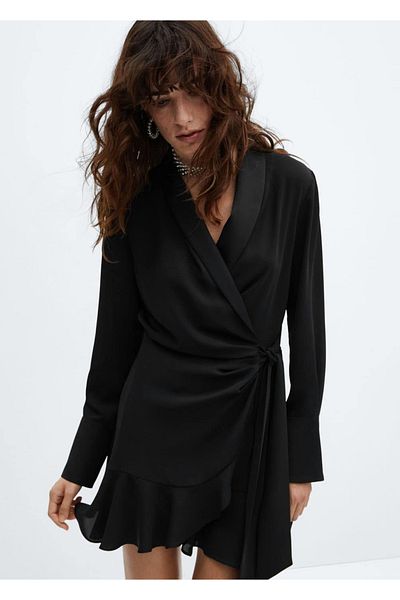 MANGO Woman Double-breasted dress with flap