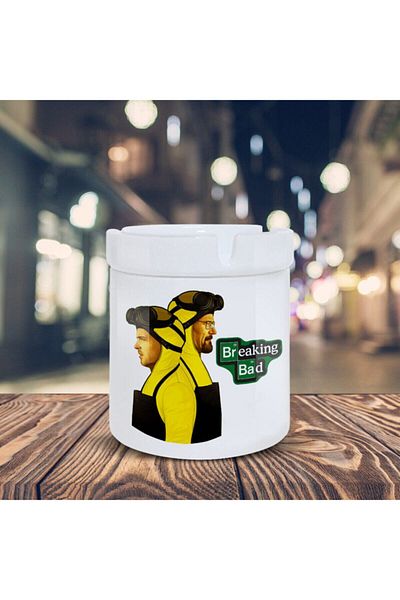HobiShop Breaking Bad Chemist Printed Ashtray Κεραμικός Επιτραπέζιος Αναπαύσεως 100748